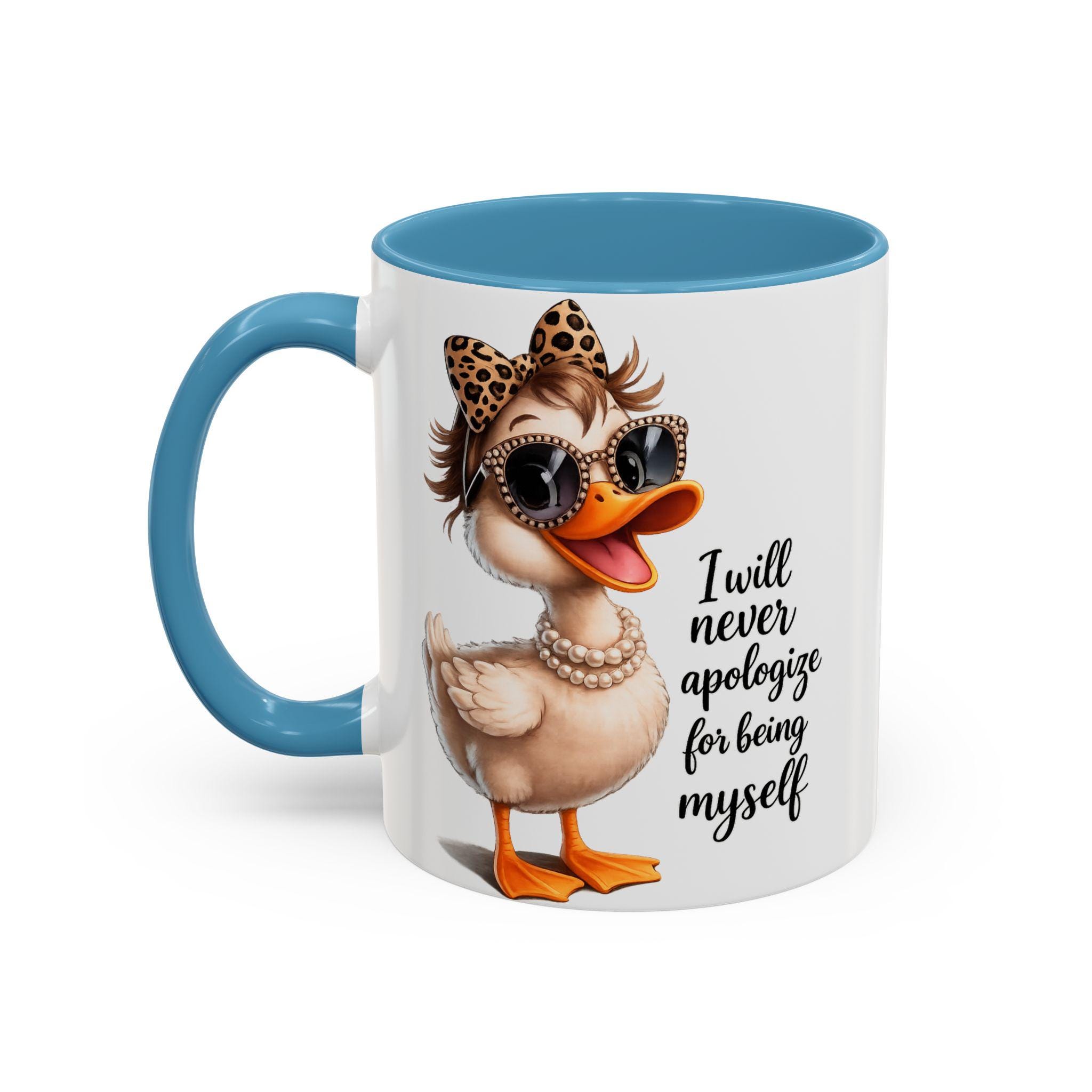 Sassy Duck Coffee Mug Pink Accent, Funny Office Humor, Snarky Coworker Present, Motivational Quote Cup, Animal Lover Ceramic Drinkware, product view 13