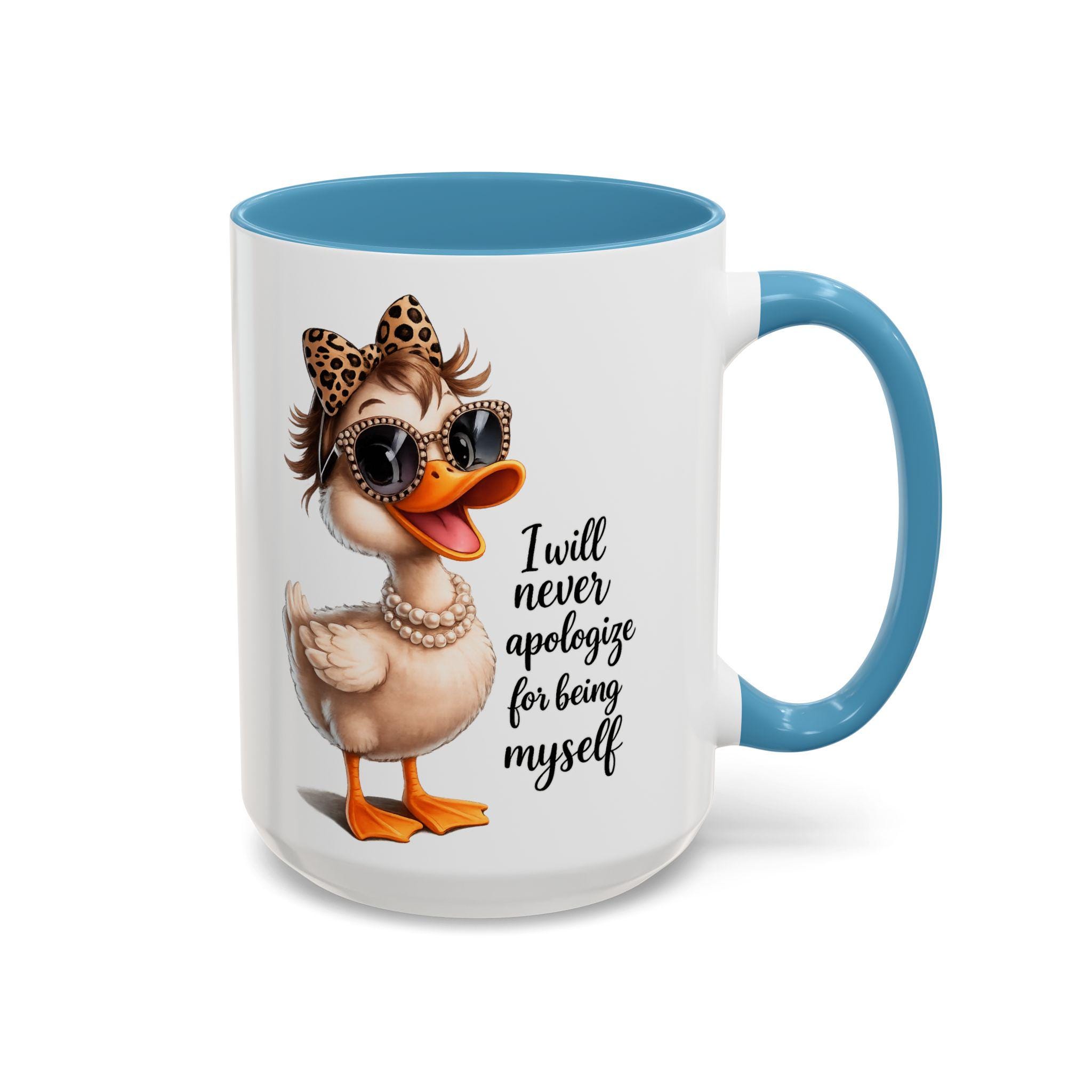 Sassy Duck Coffee Mug Pink Accent, Funny Office Humor, Snarky Coworker Present, Motivational Quote Cup, Animal Lover Ceramic Drinkware, product view 14