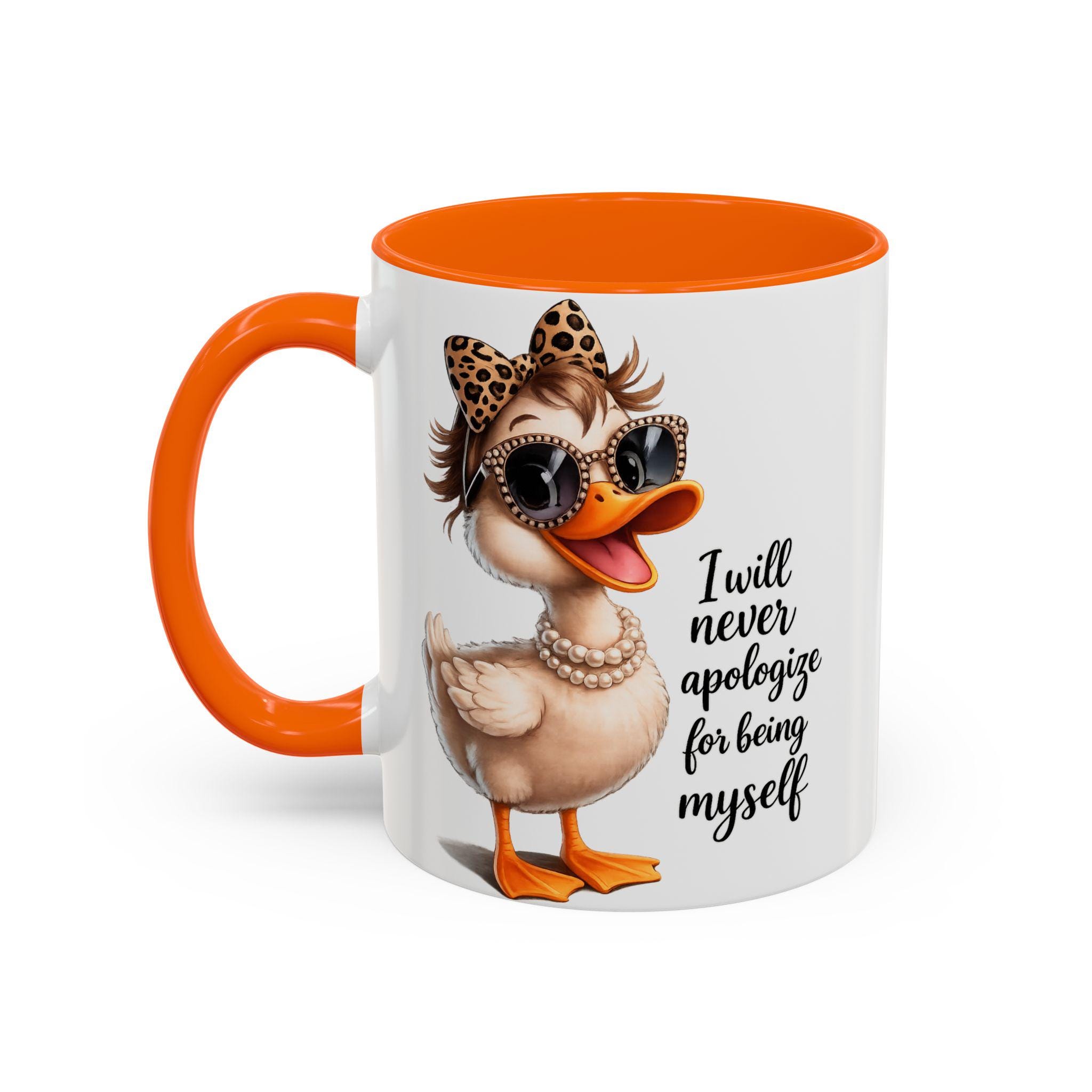 Sassy Duck Coffee Mug Pink Accent, Funny Office Humor, Snarky Coworker Present, Motivational Quote Cup, Animal Lover Ceramic Drinkware, product view 15