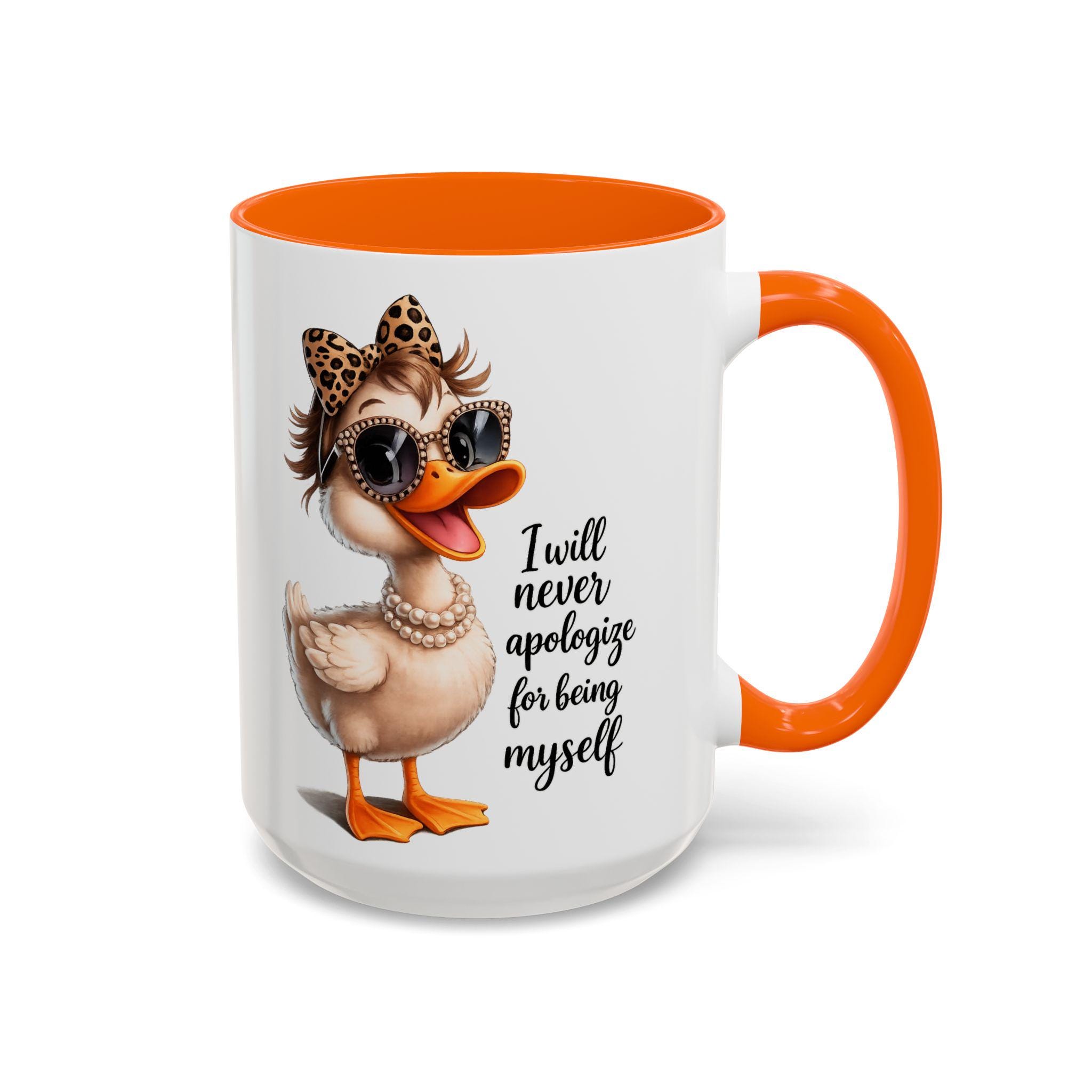 Sassy Duck Coffee Mug Pink Accent, Funny Office Humor, Snarky Coworker Present, Motivational Quote Cup, Animal Lover Ceramic Drinkware, product view 16