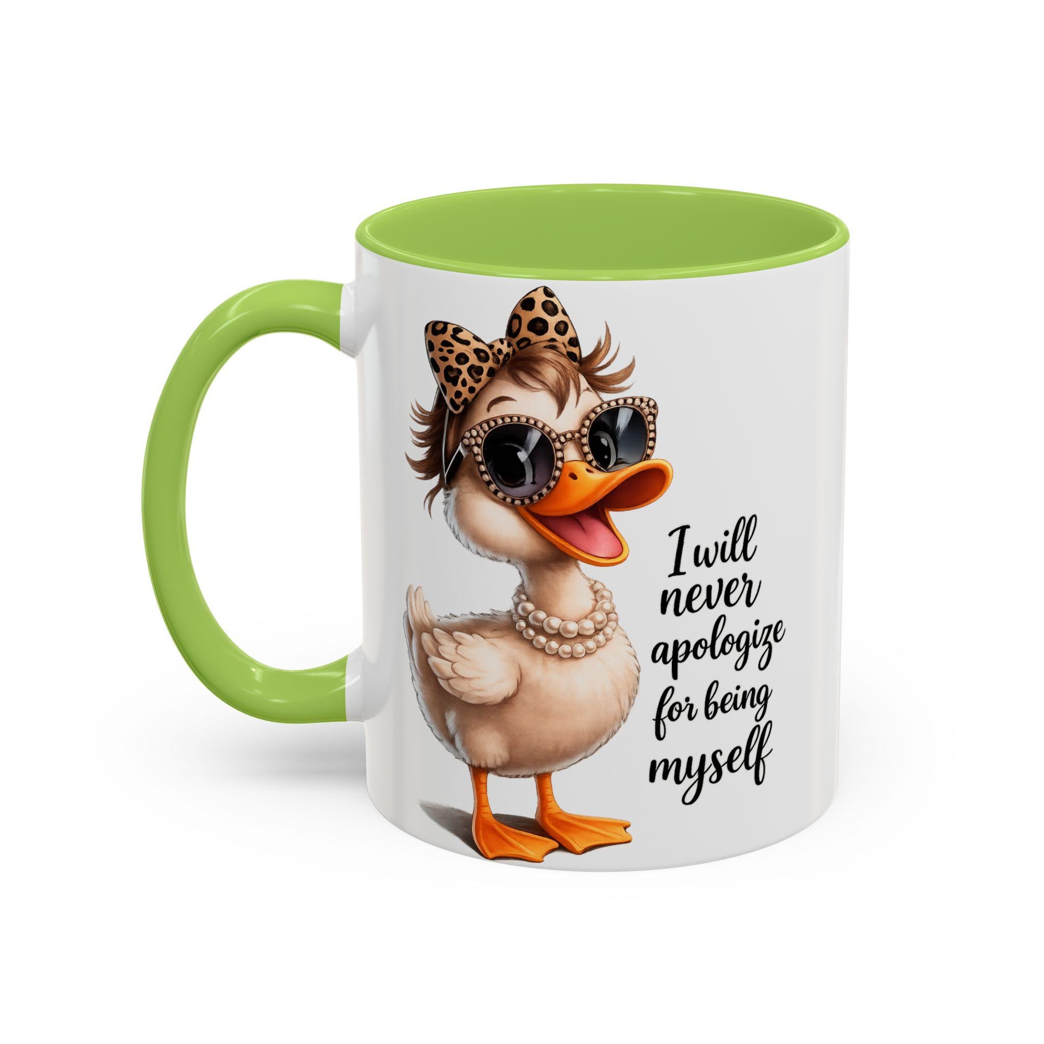 Sassy Duck Coffee Mug Pink Accent, Funny Office Humor, Snarky Coworker Present, Motivational Quote Cup, Animal Lover Ceramic Drinkware, product view 19