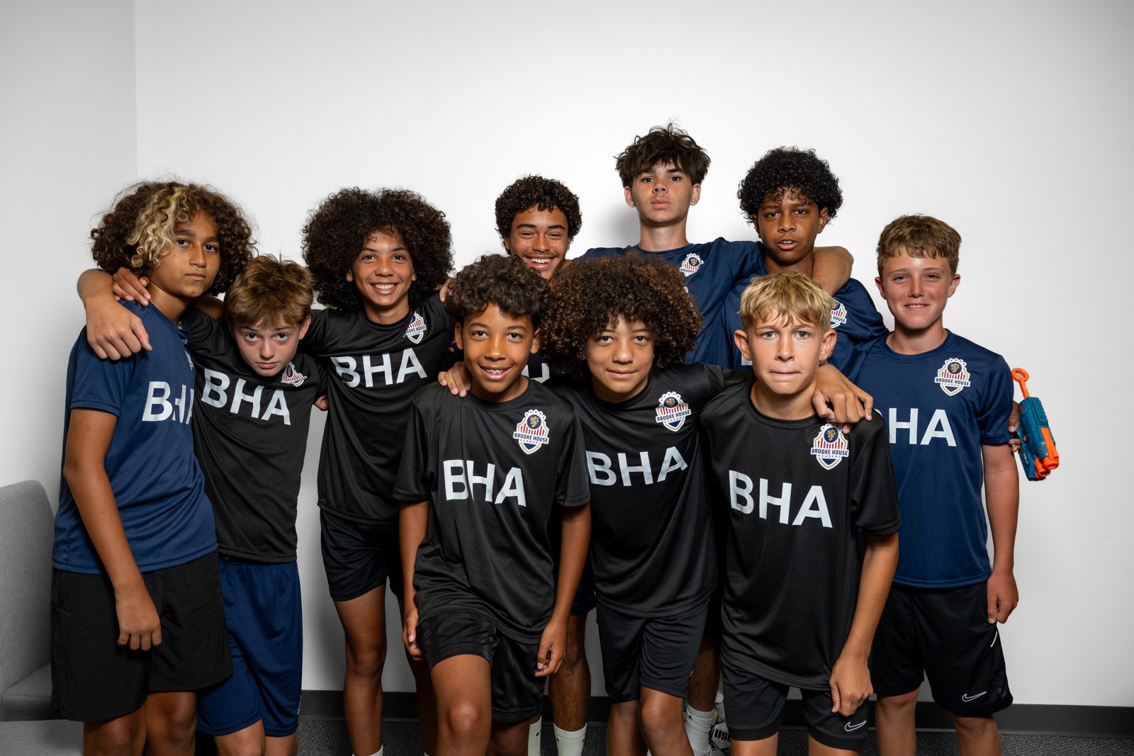 Brooke House Academy students together in their team sportswear