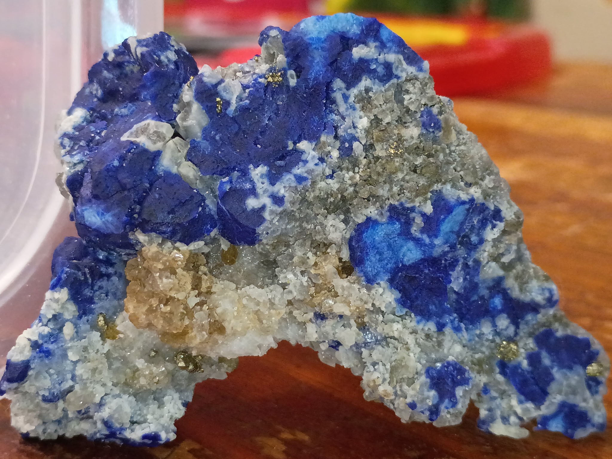 Blue mineral specimen