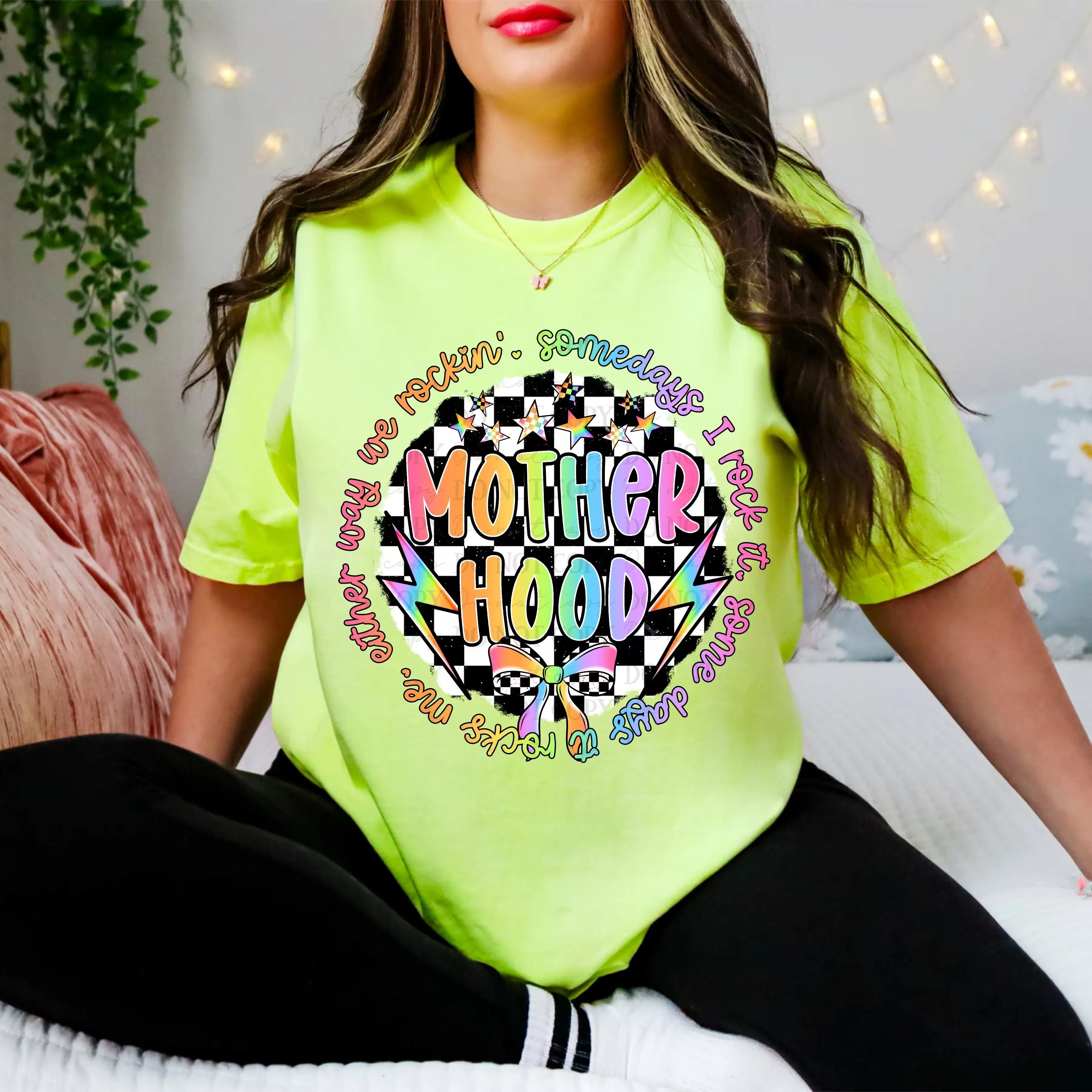 Motherhood Graphic Tee | We Rockin’ Motherhood Retro Mom Shirt