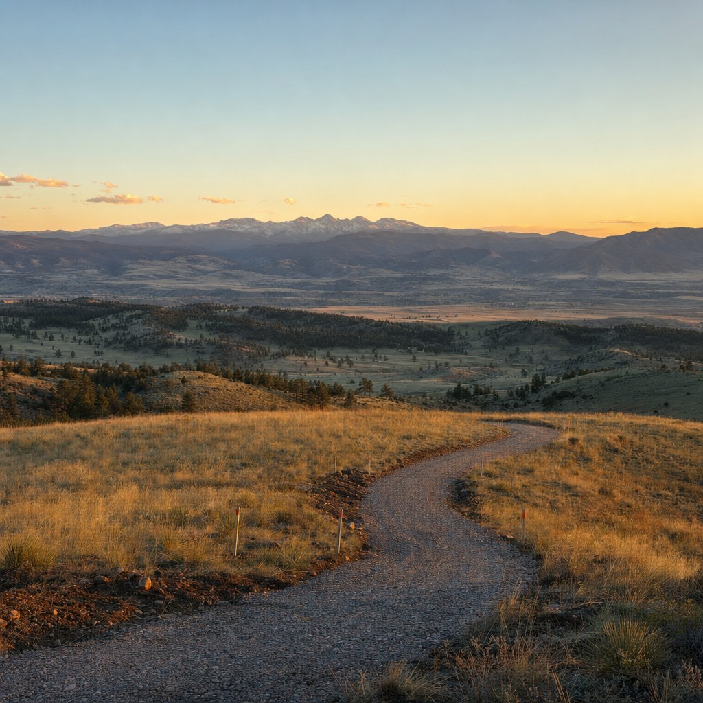 Open Colorado acreage with a distant mountain view
