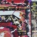 Layered abstract work by Dawud Shabazz