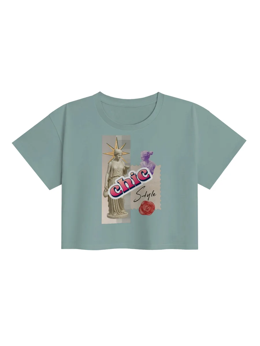Chic Style Collage Crop Top product artwork