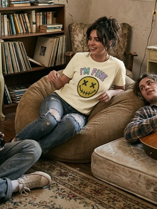 I'M FINE Smiley T-Shirt product artwork