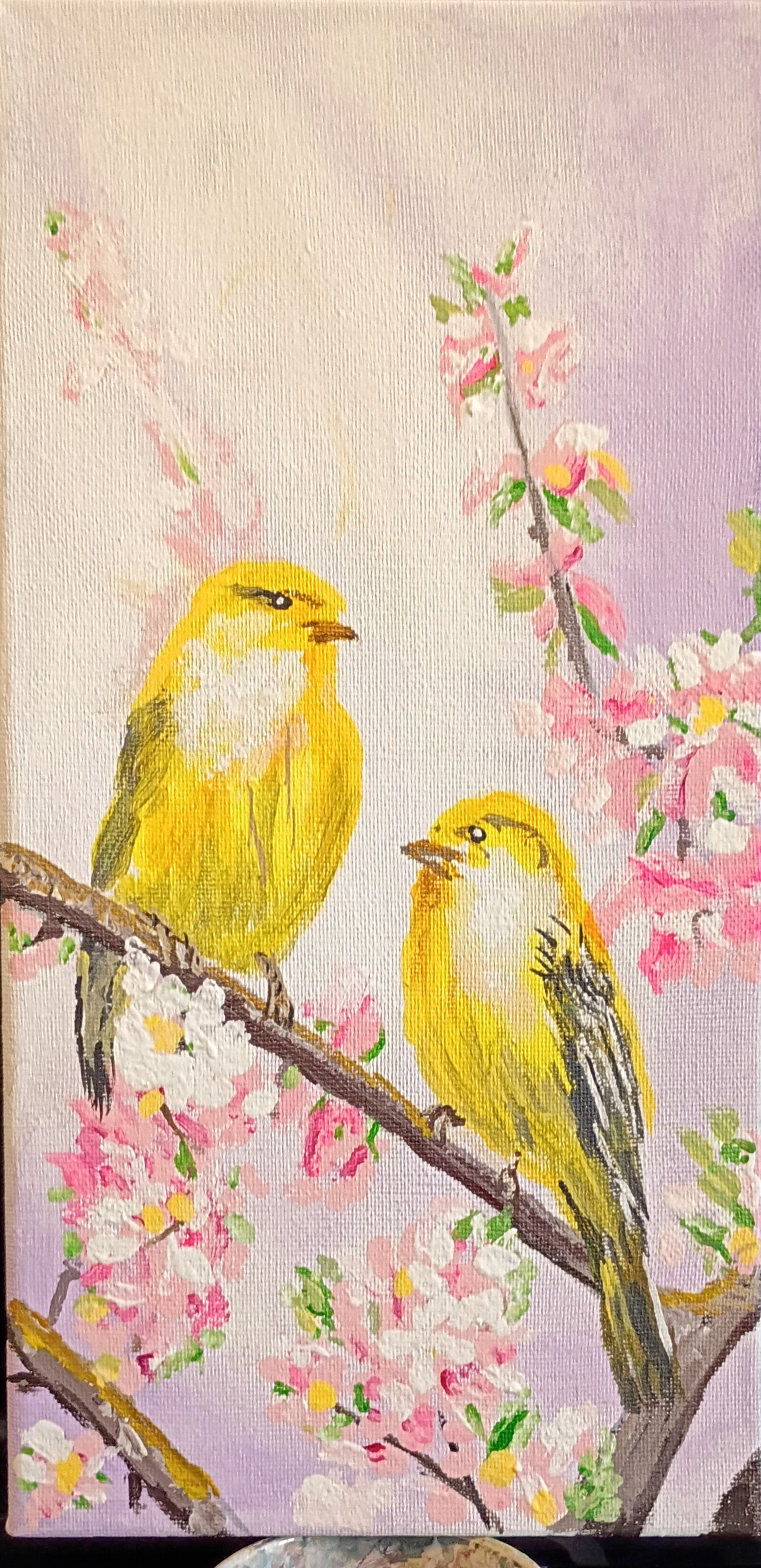 A Pair of Finches painting by Bryan M. Powell