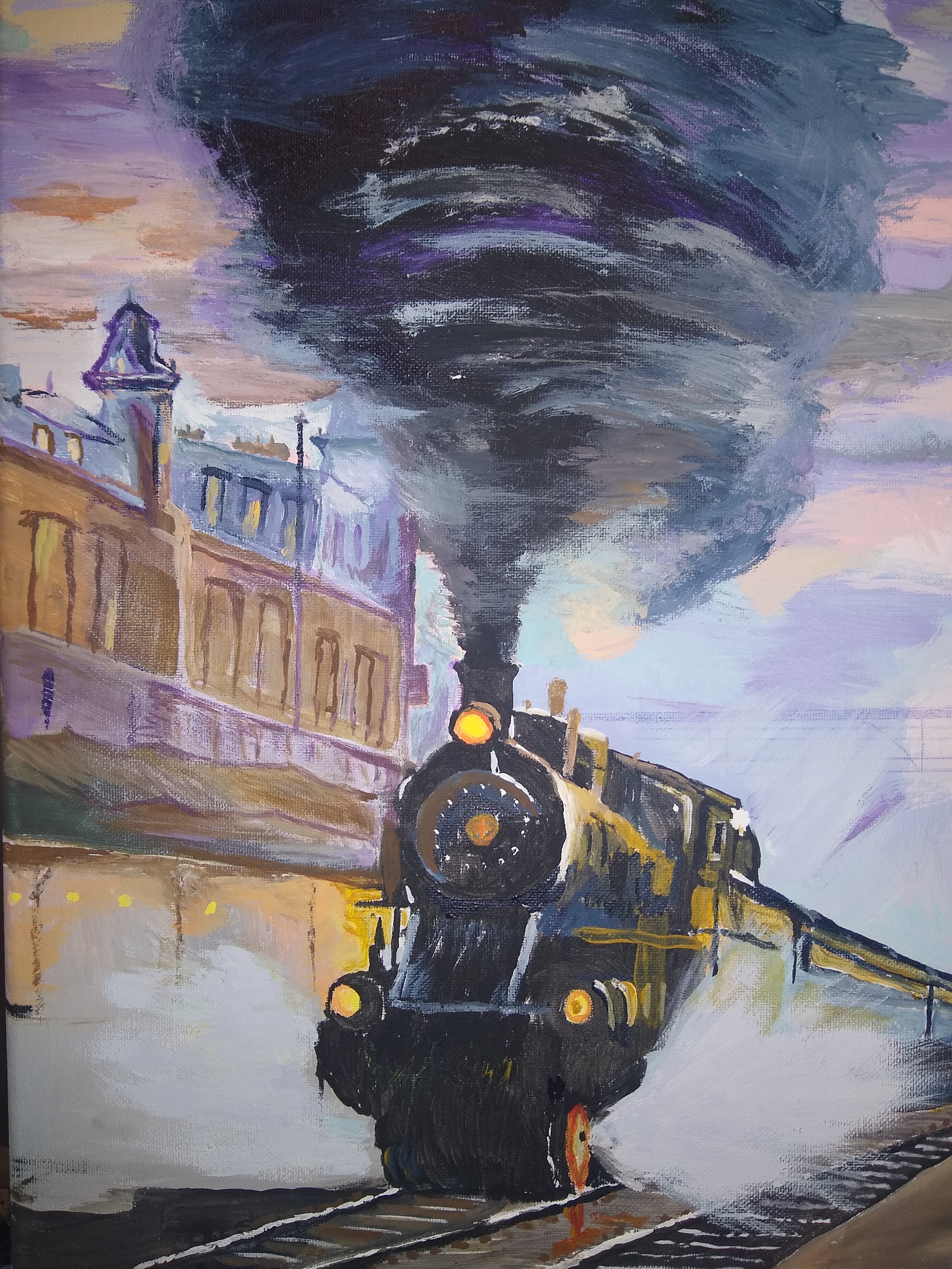 All Aboard painting by Bryan M. Powell