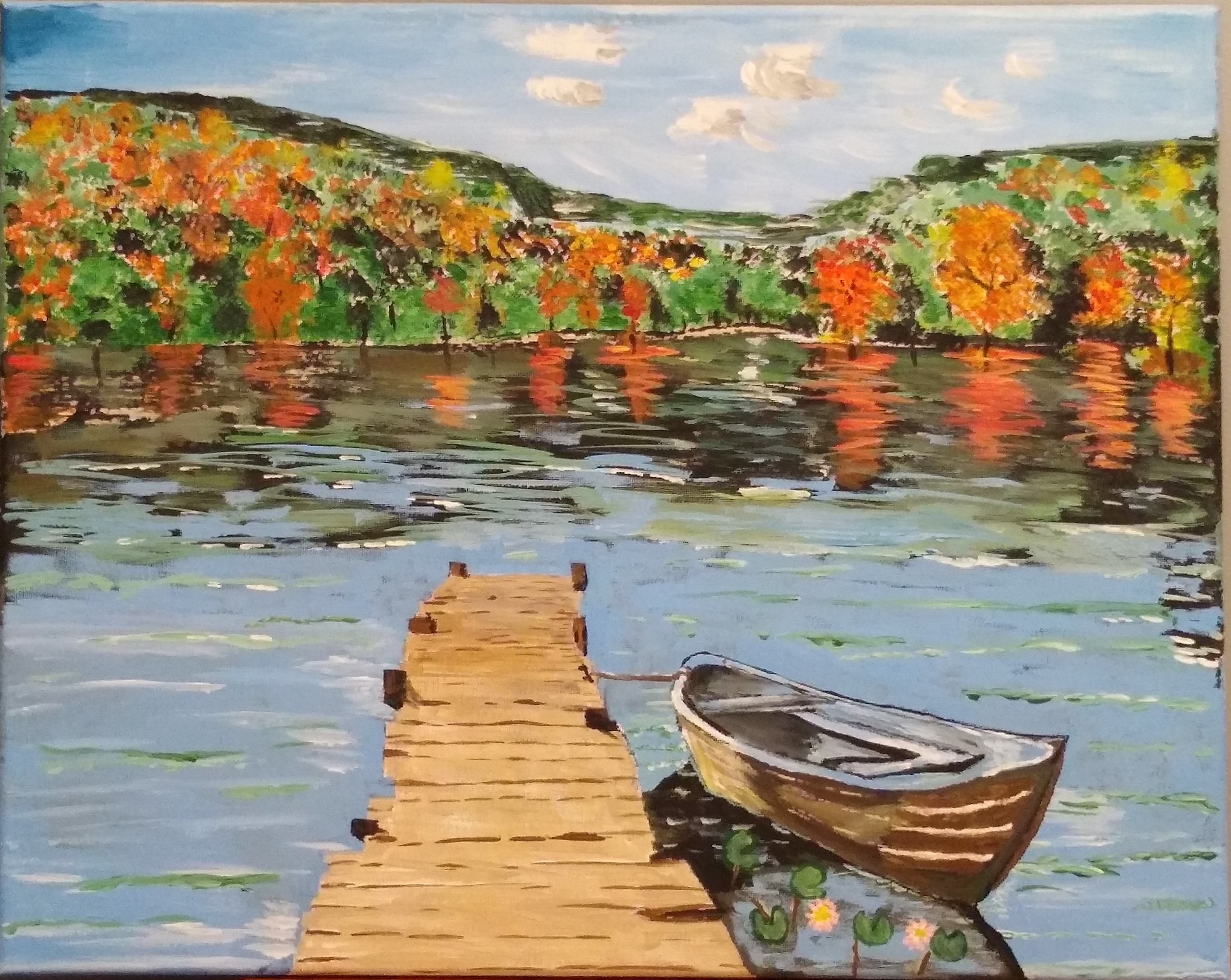 Boat at the Dock painting by Bryan M. Powell
