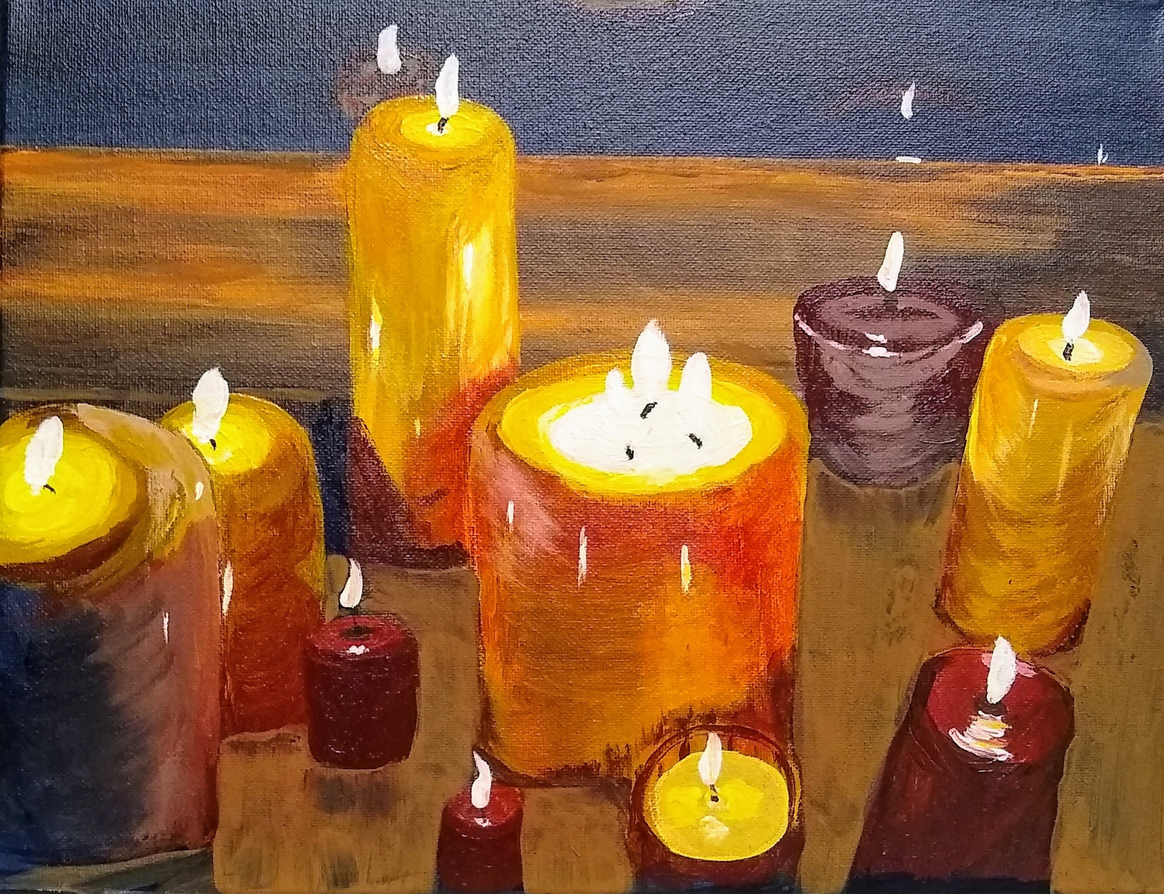 Candles painting by Bryan M. Powell