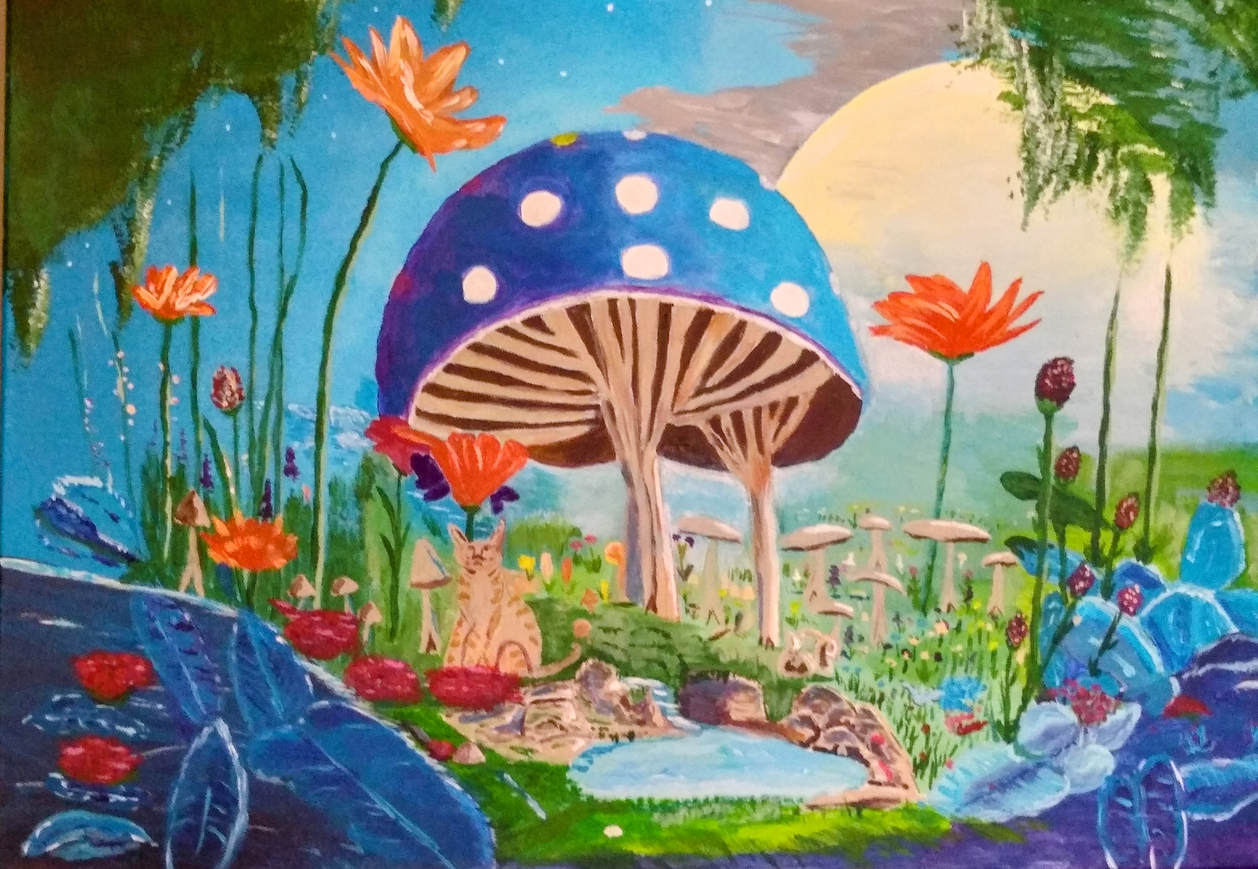 Fantasy Mushrooms painting by Bryan M. Powell