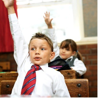 Aa raised hand