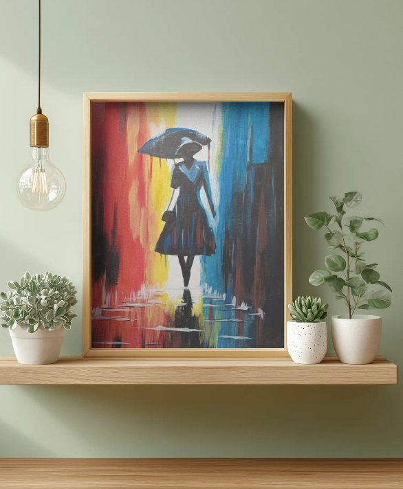 Woman Under an Umbrella painting by Bryan M. Powell