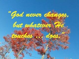God never changes
