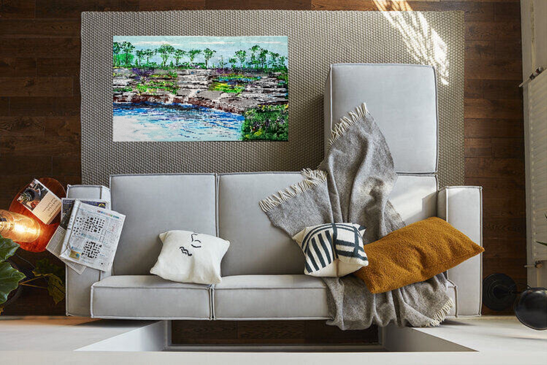 Hyatt Waterfalls painting by Bryan M. Powell