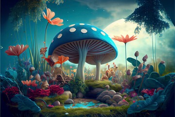 Mushroom Fantasy painting by Bryan M. Powell