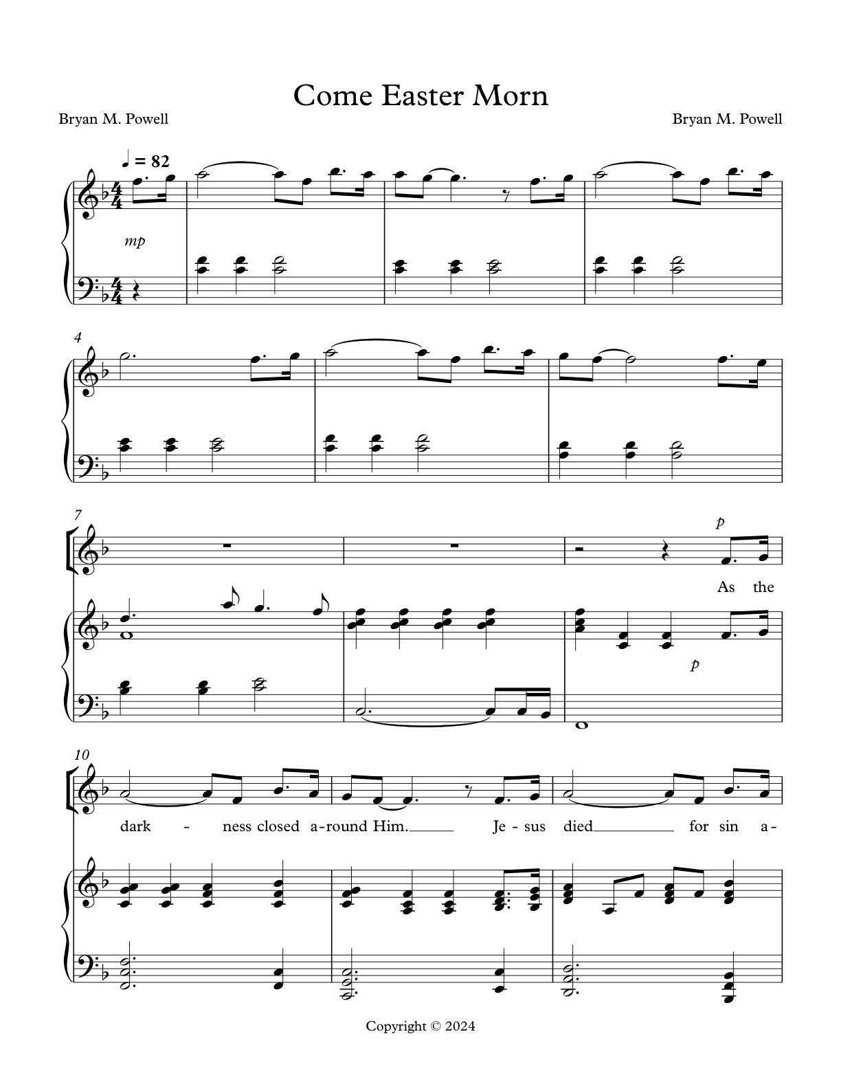 Come Easter Morn sacred music cover