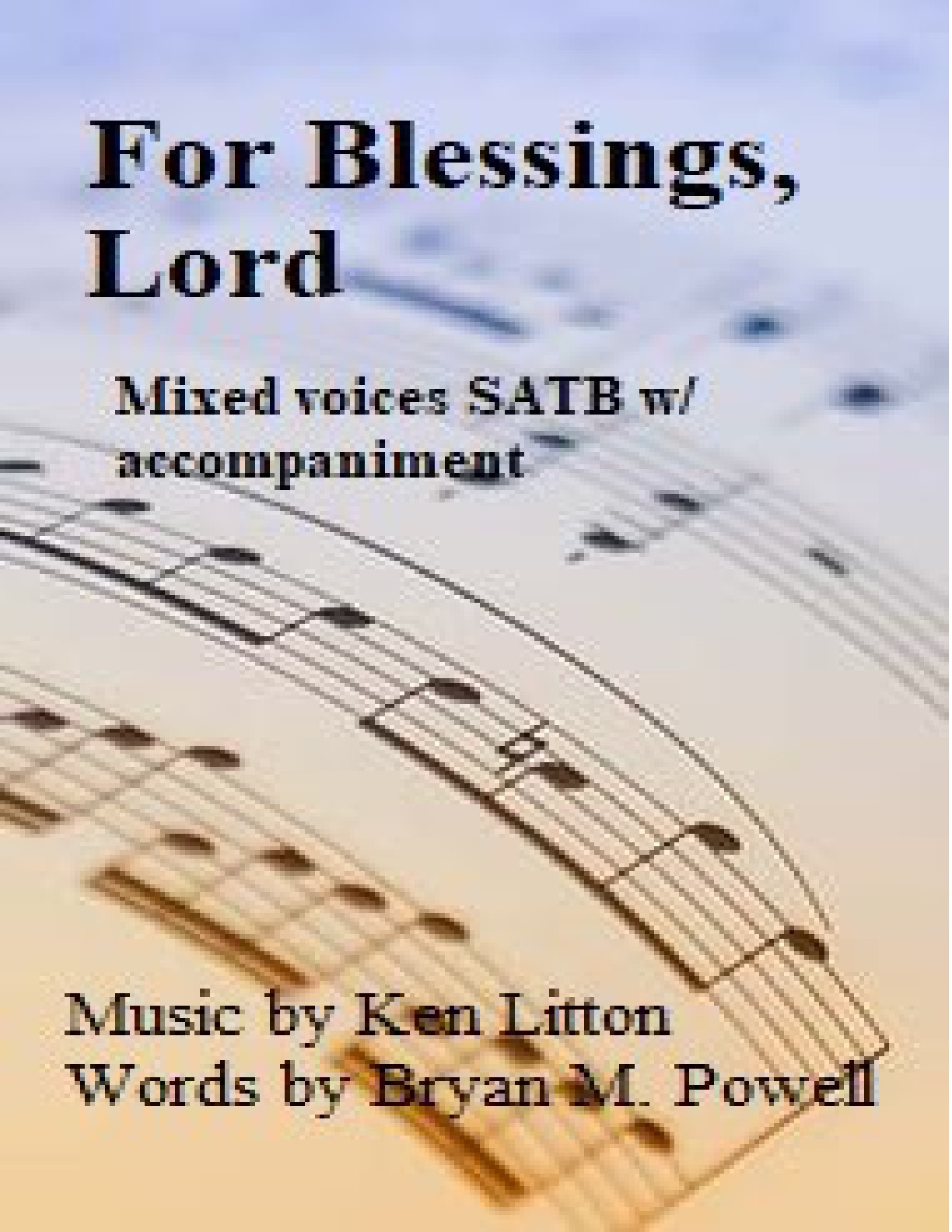 For Blessings, Lord sacred music cover