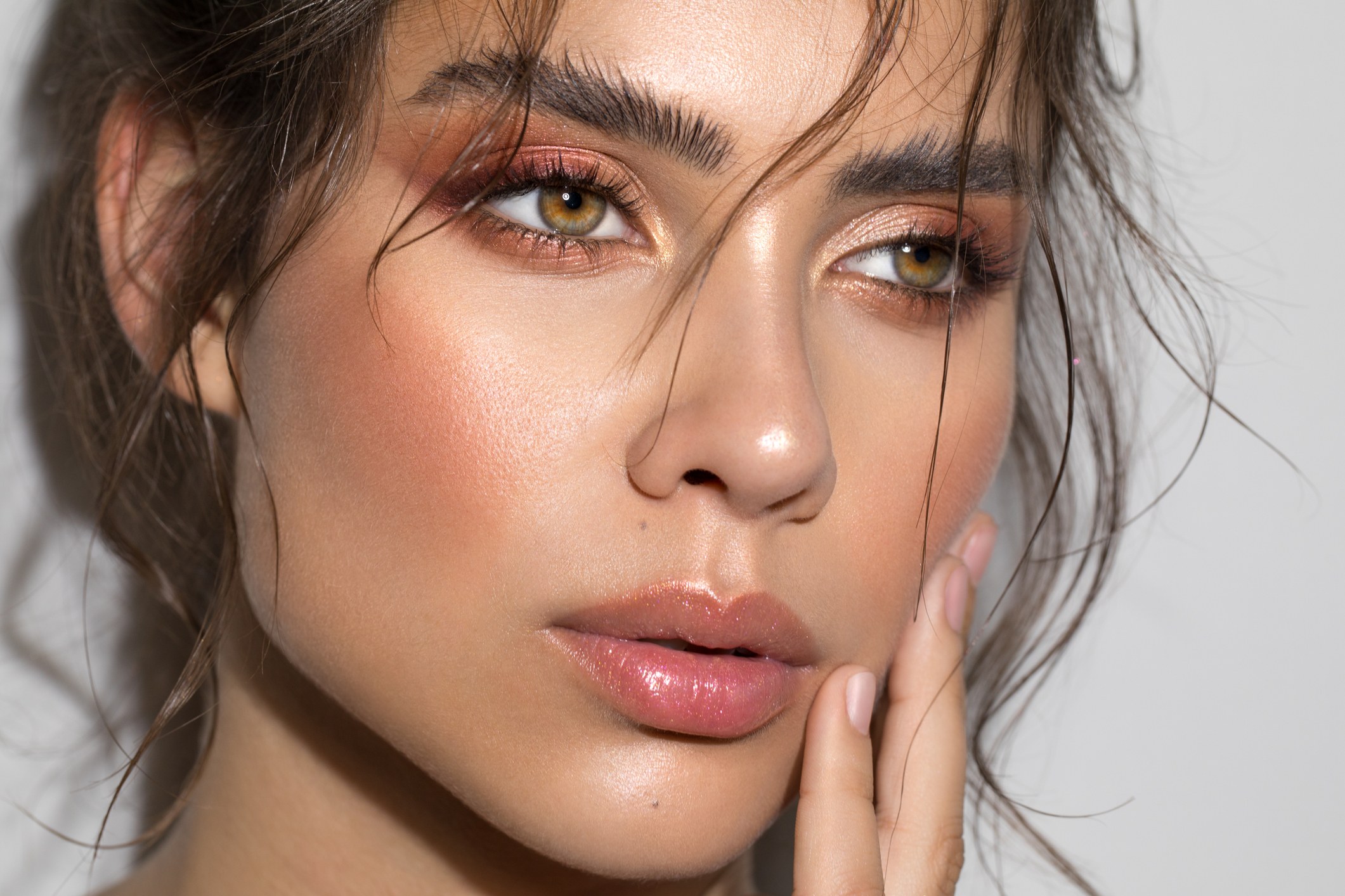 Soft beauty portrait with defined lashes