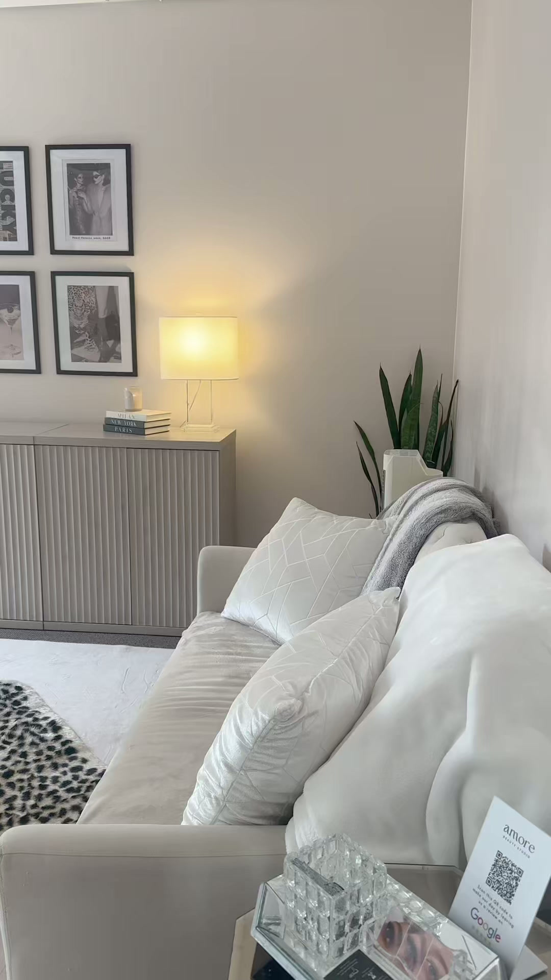 Interior of Amore Beauty Studio’s private appointment space