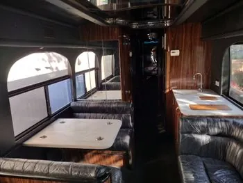 Pascal Bokar's bus lounge