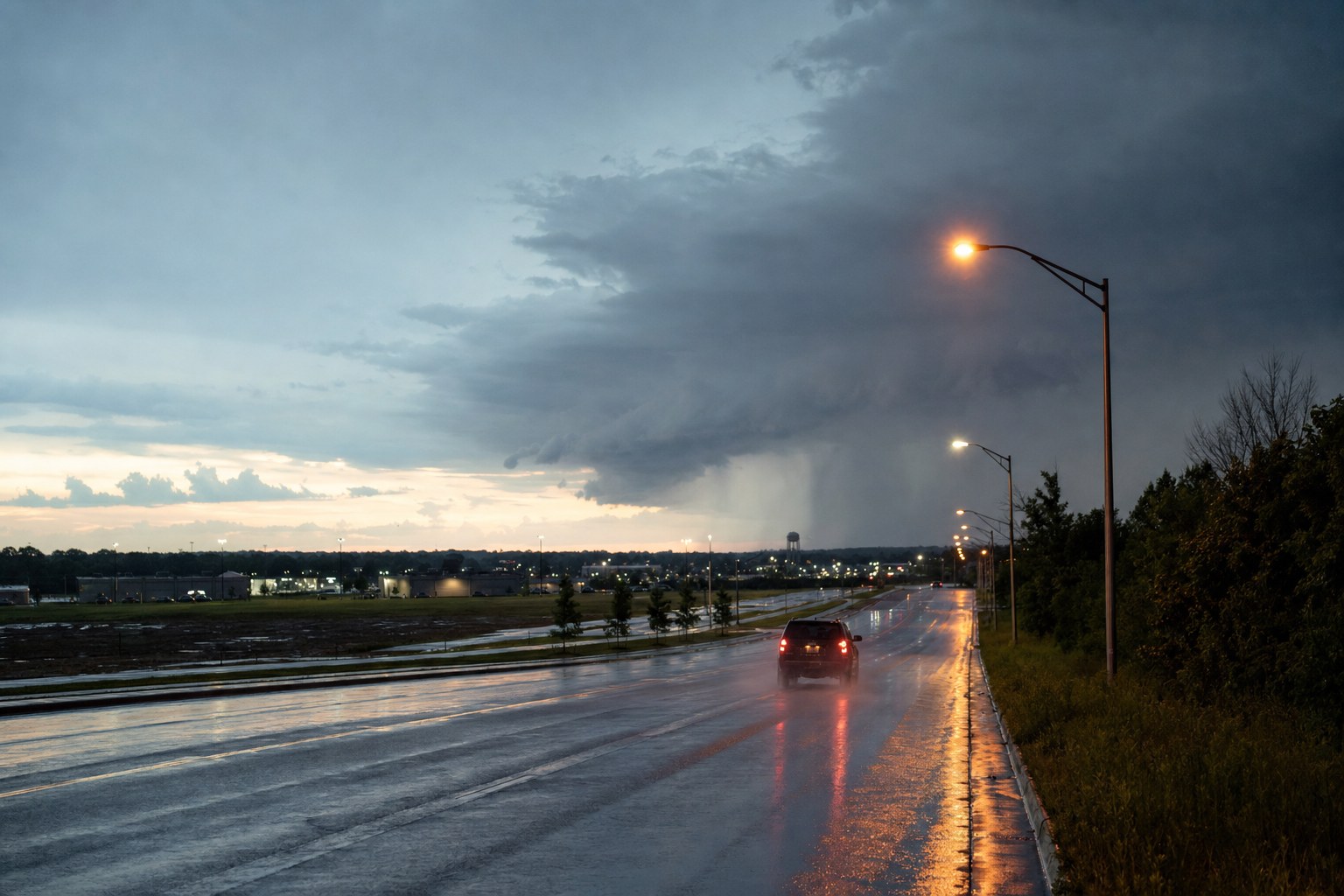 Weather scene illustrating the Daily Scoop report