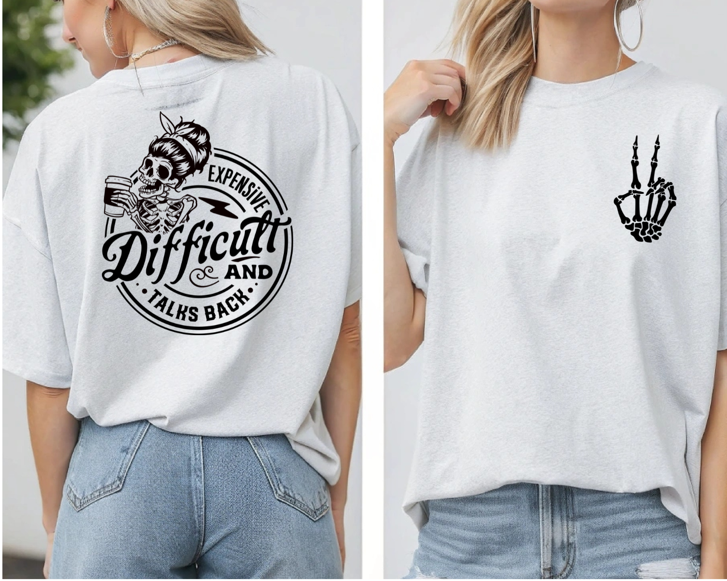 Difficult graphic top