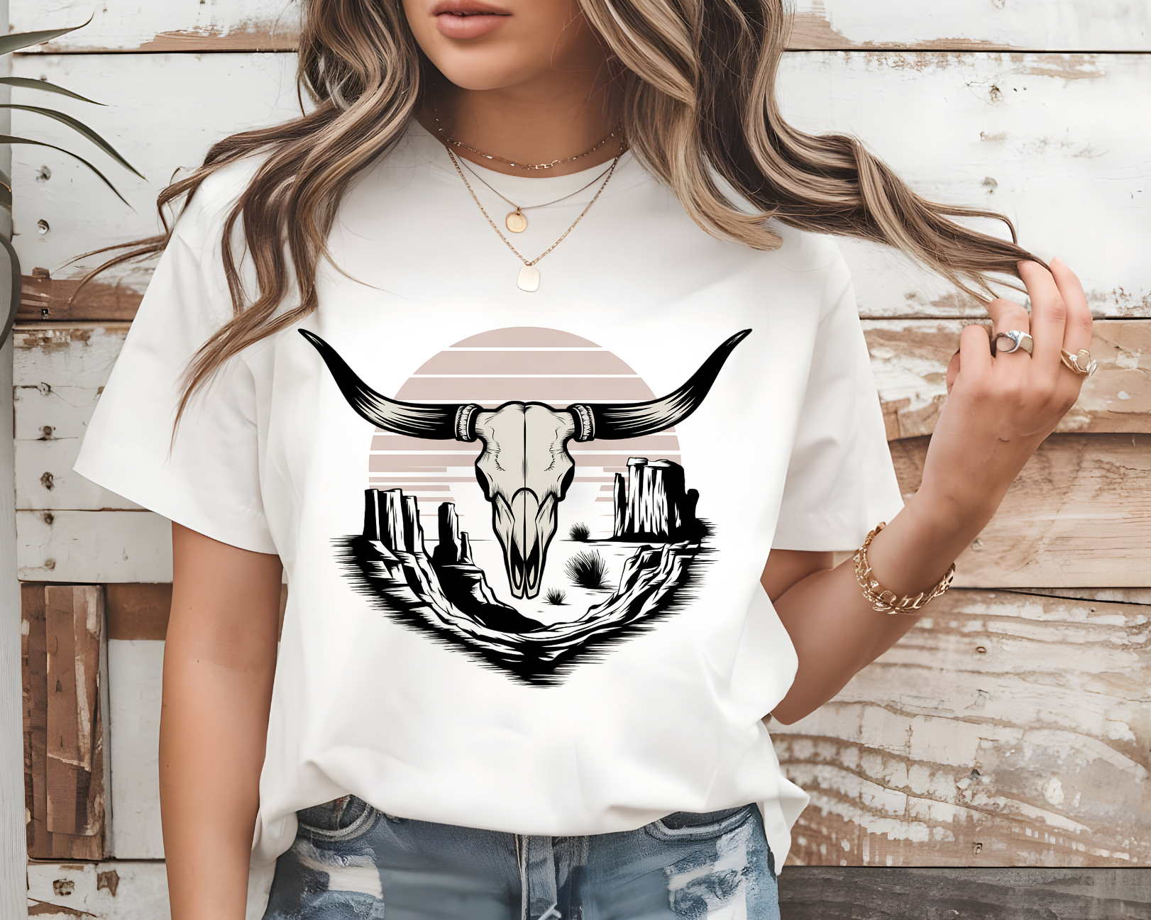Longhorn graphic top