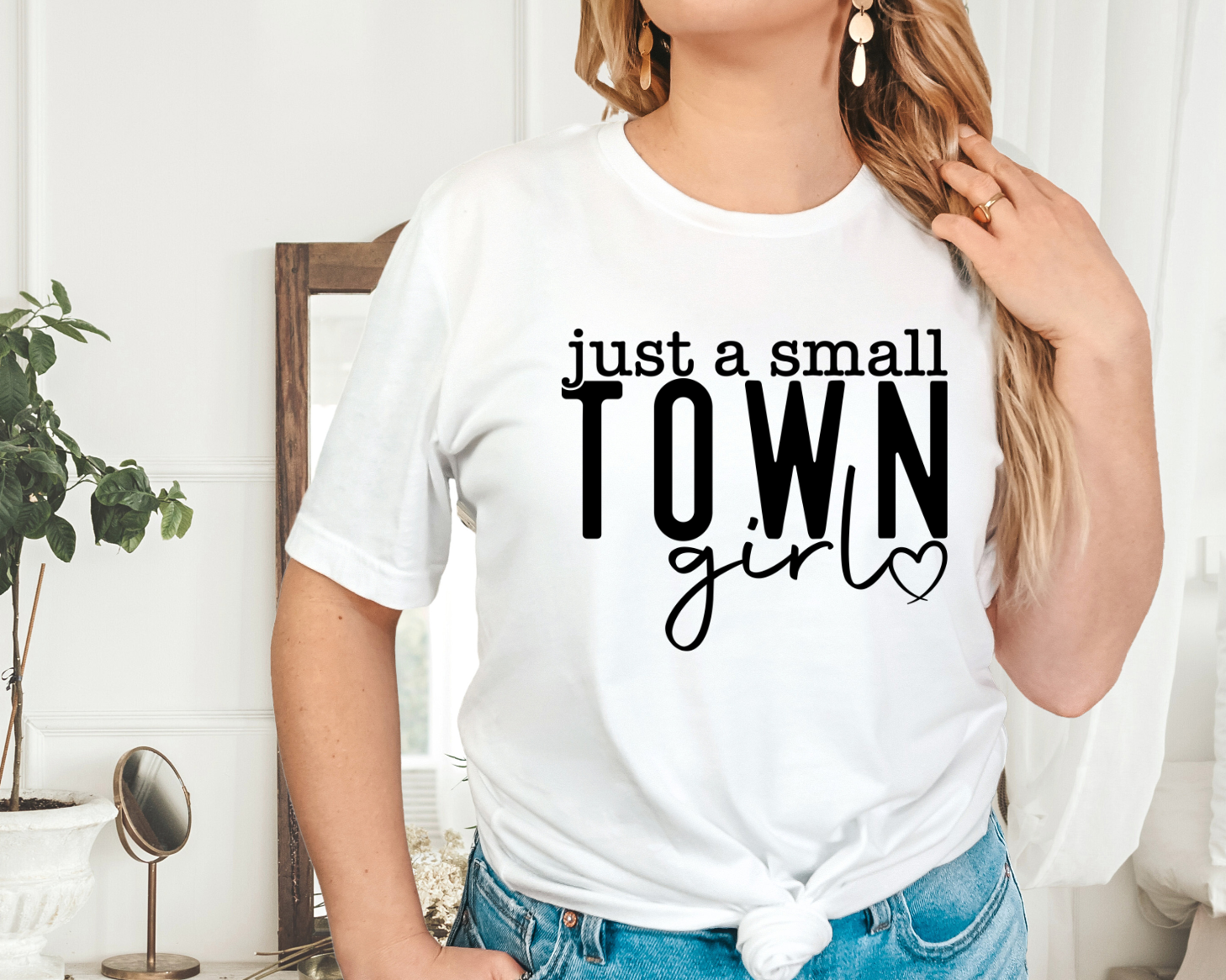 Small town girl graphic top