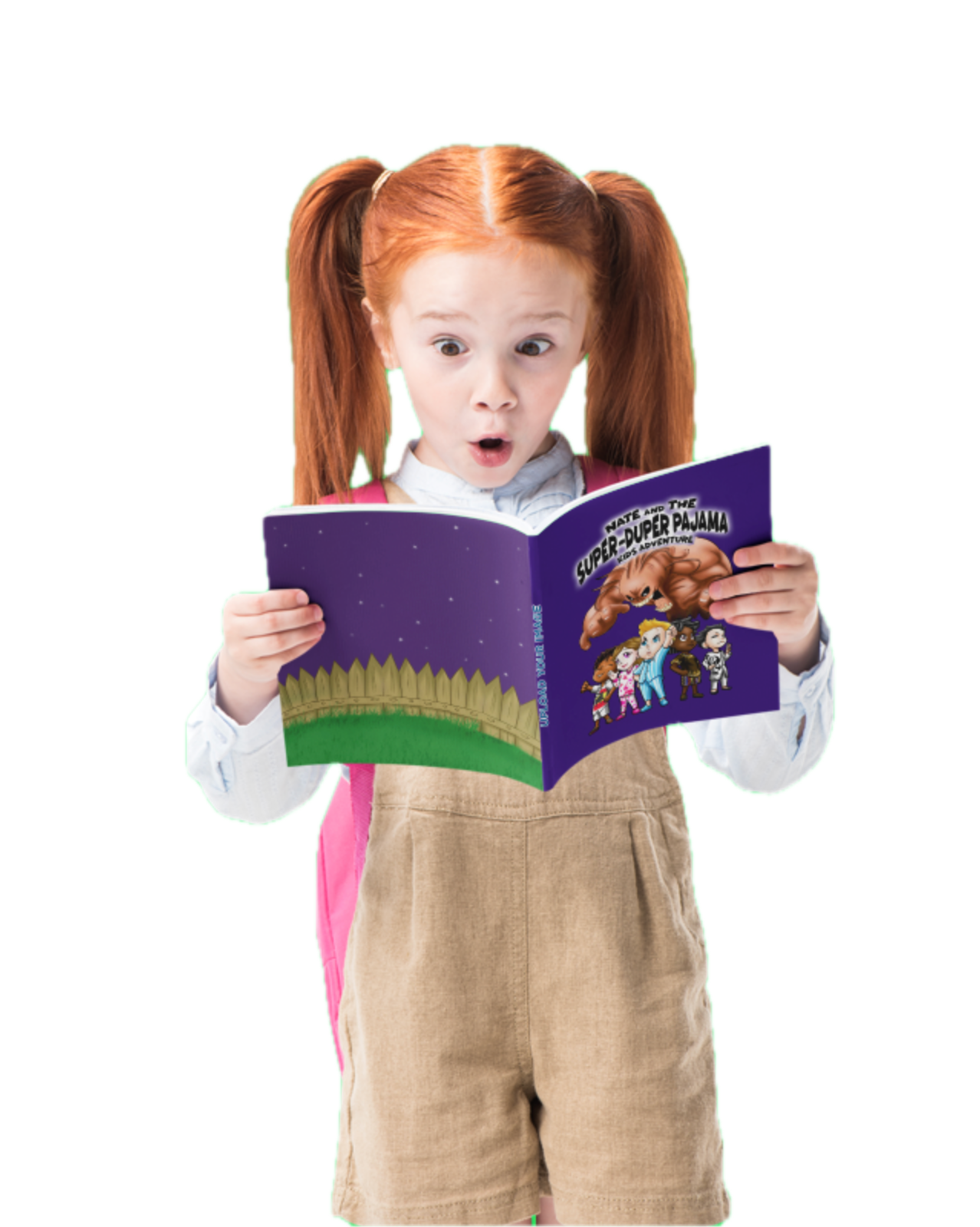 Child reading a Super Duper Pajama Kids book