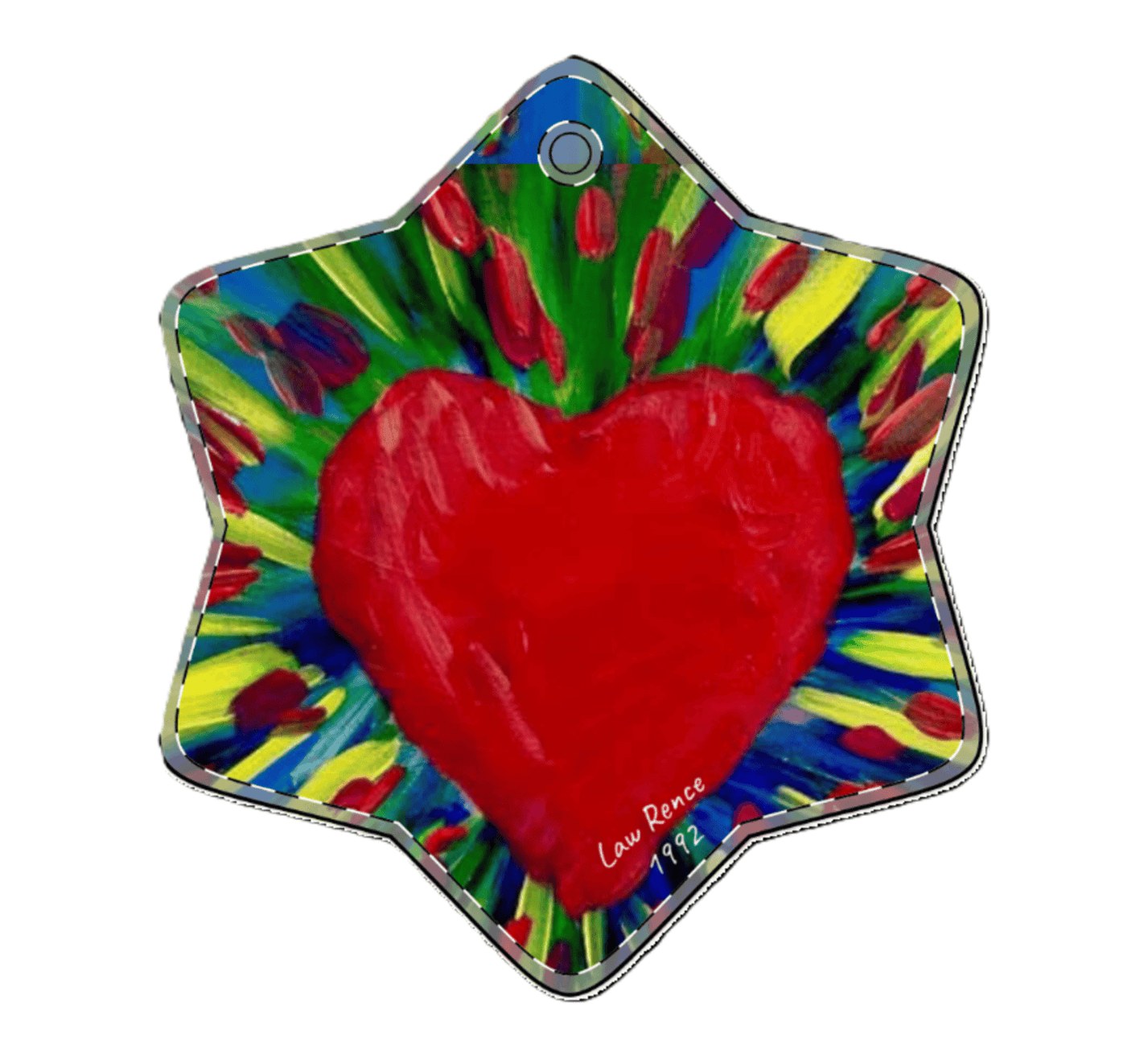The Bleeding Heart Original on Acrylic Ornaments (Multi-shape) by Law Rence