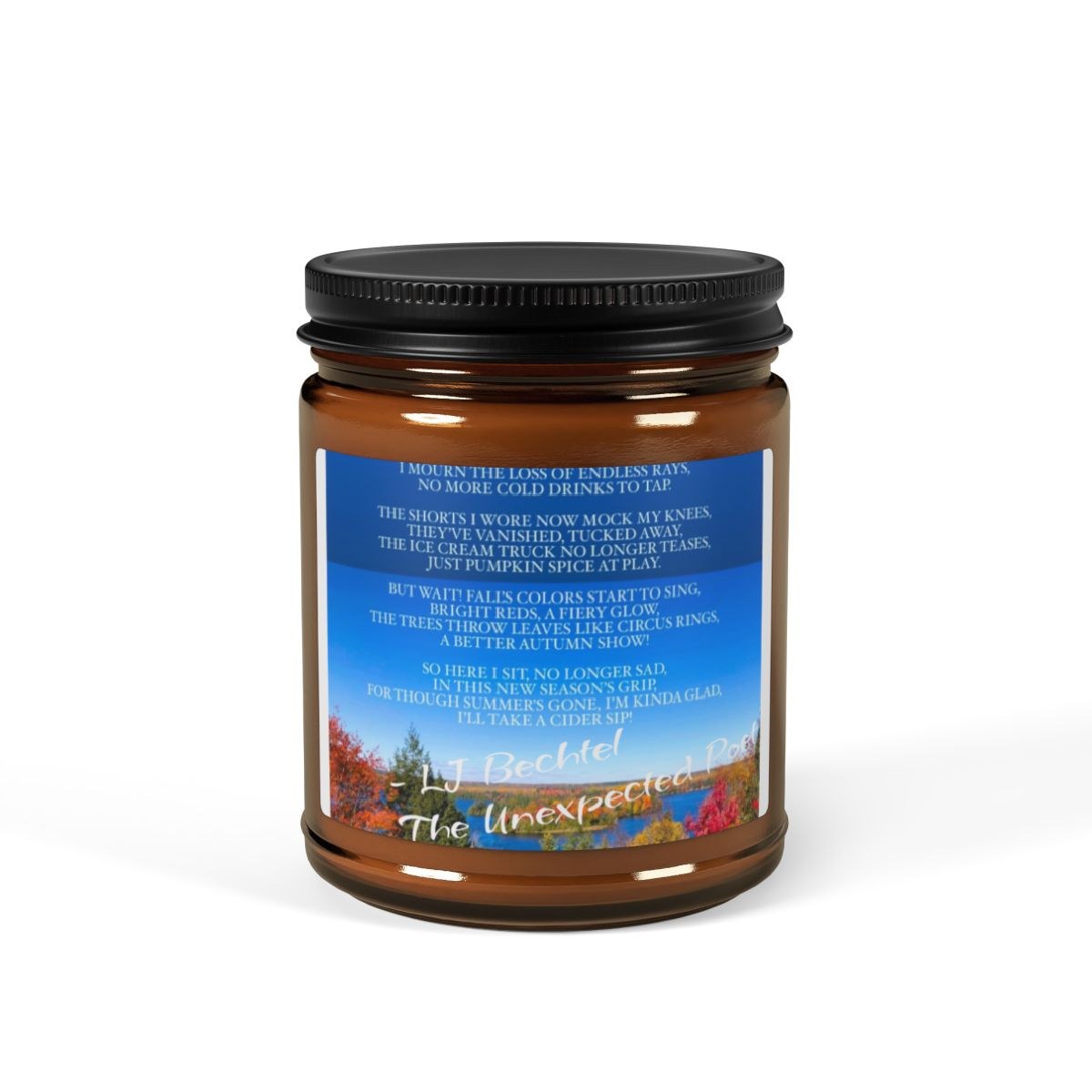 Whispers of Fall , Soy Candle Collection in Amber Glow (4oz & 9oz)