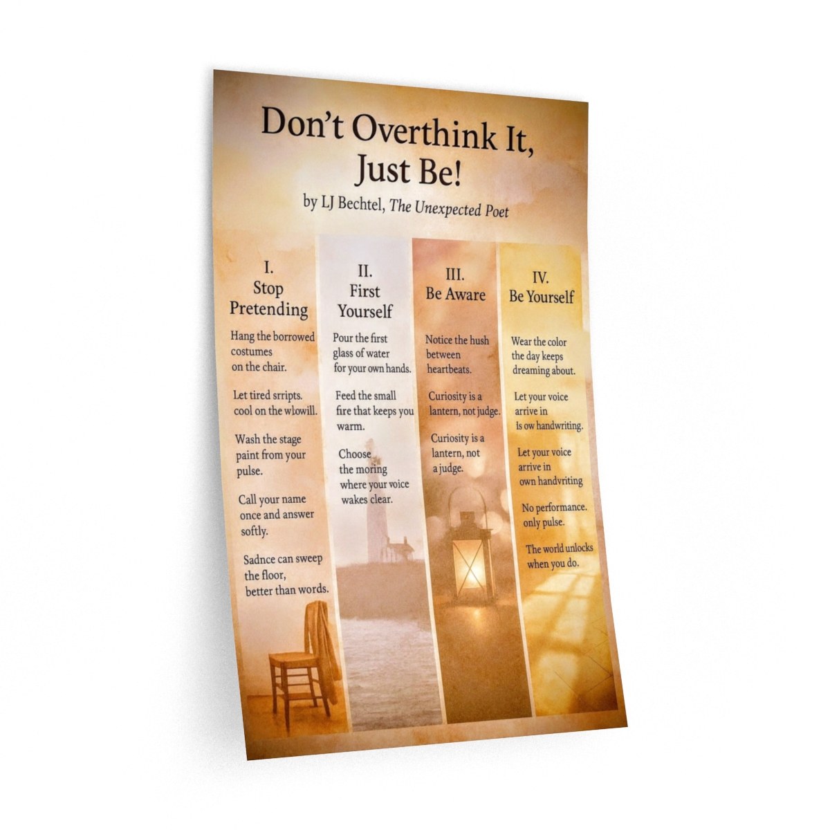 Inspirational Wall Decals for Mindfulness and Self-Reflection by LJ Bechtel, Unexpected Poet