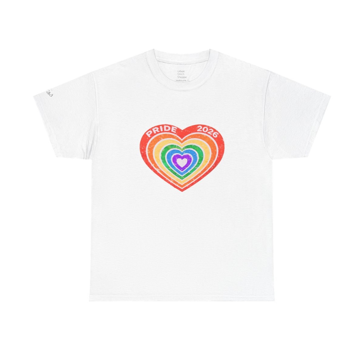 Rainbow Heart PRIDE 2026 Tee | Pride Shirt, LGBTQ+ Pride Rainbow Heart, Officially Licensed Merchandise