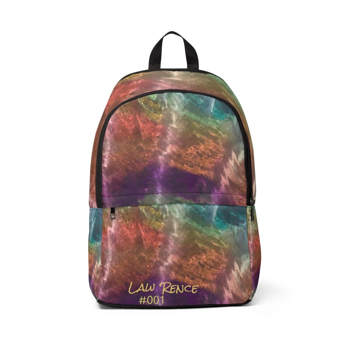 Galaxy Tie-Dye Fabric Backpack , Colorful Cosmic Print School & Travel Bag