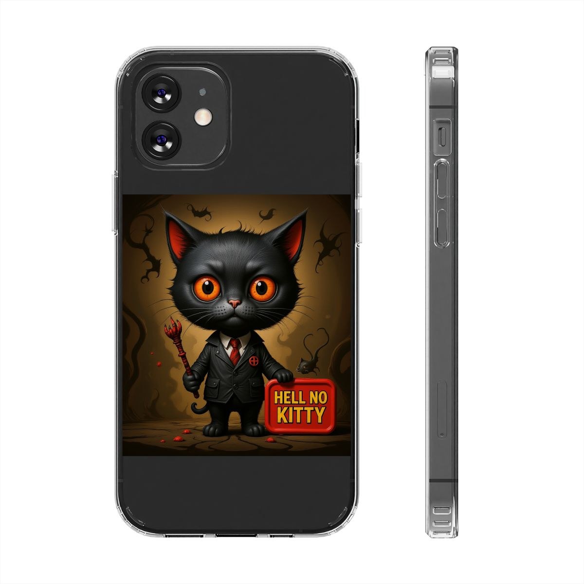 Hell No Kitty™ Magnetic Phone Case , Rebellious Cat Lover Cover for the Anti-Cute Crowd | Durable, Custom Fit Protection