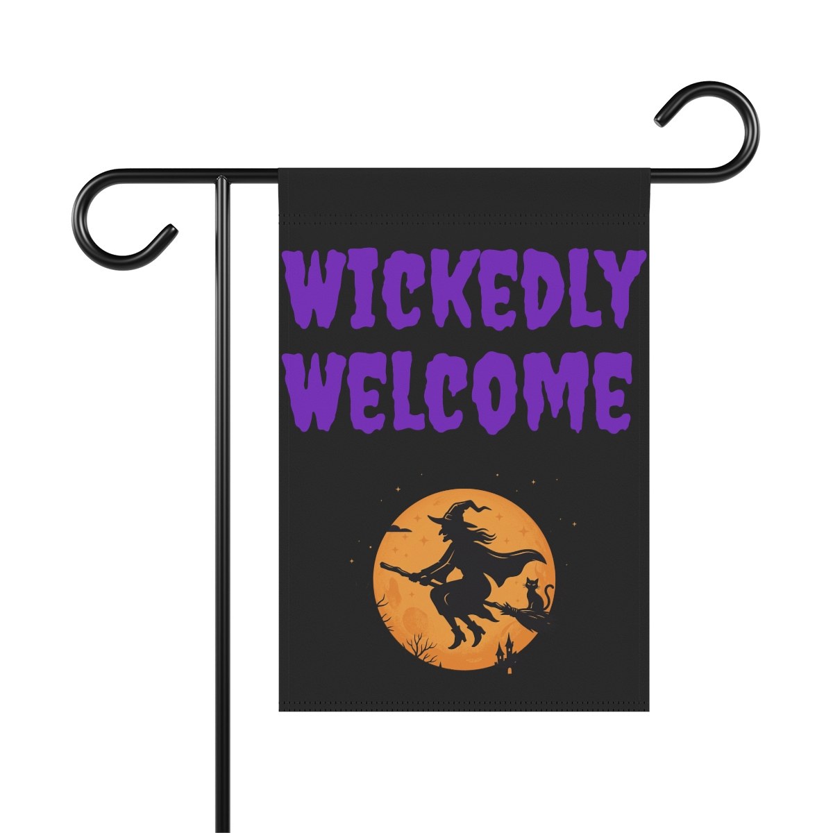 Wickedly Welcome Garden Flag , House Banner Flag for Halloween