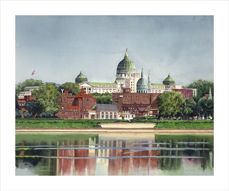 Watercolor artwork by Erna Tunno