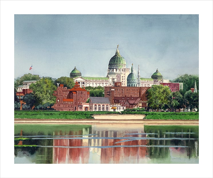 Harrisburg Skyline by Erna Tunno