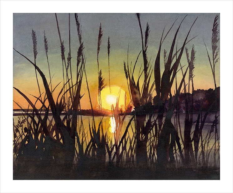 Long Island Sunset by Erna Tunno