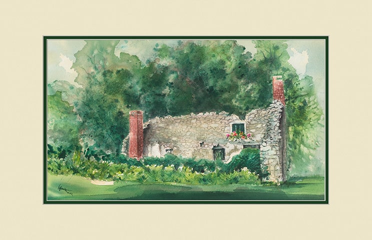 Original Whitford Golf Club Print by Erna Tunno