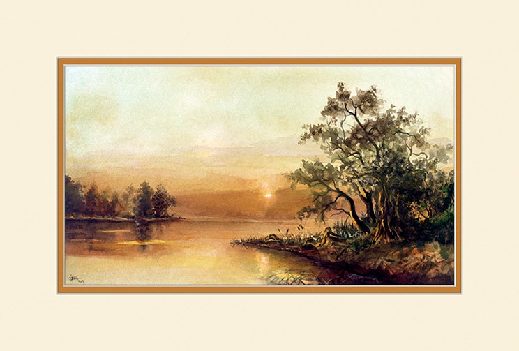 Sunset on the River by Erna Tunno