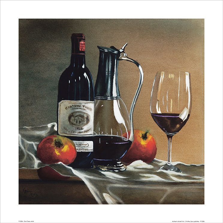 Wine Still Life by Erna Tunno