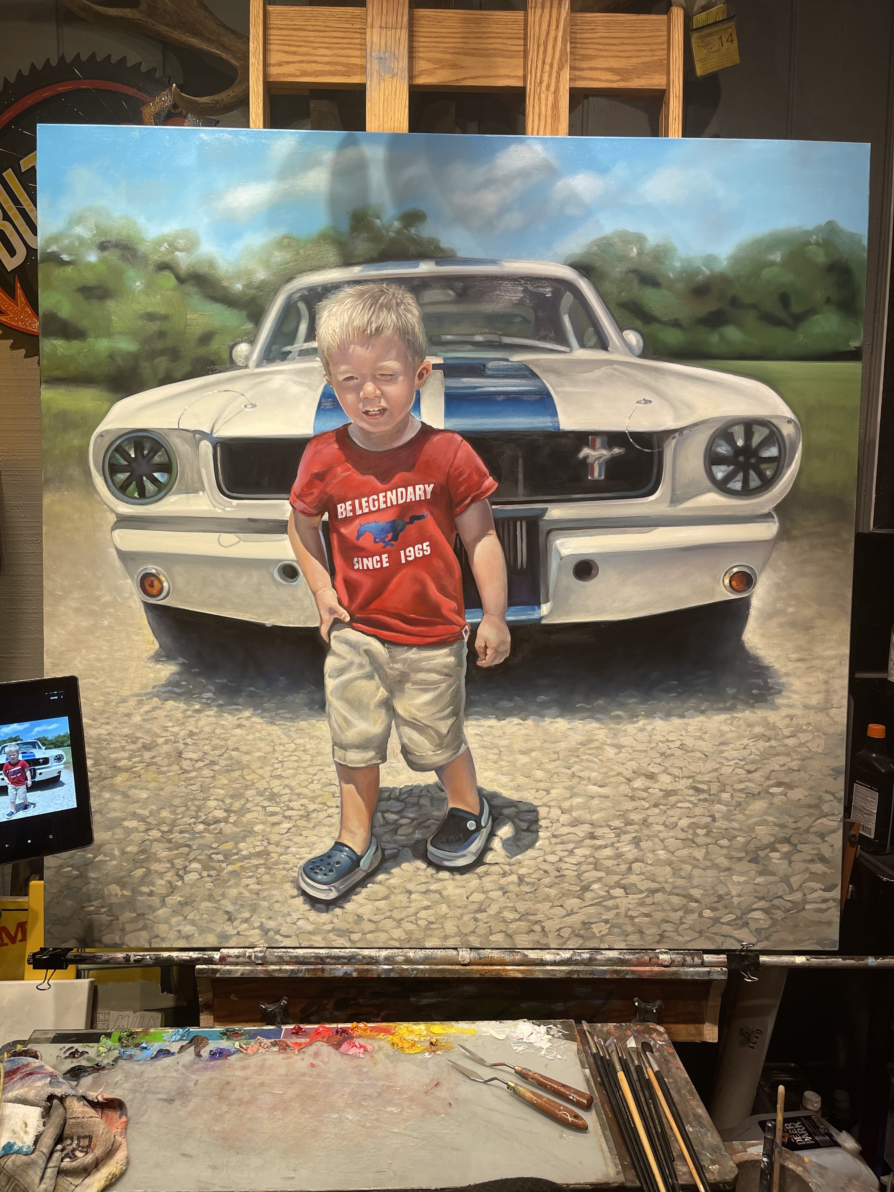 Child & Mustang by Wayne Fettro