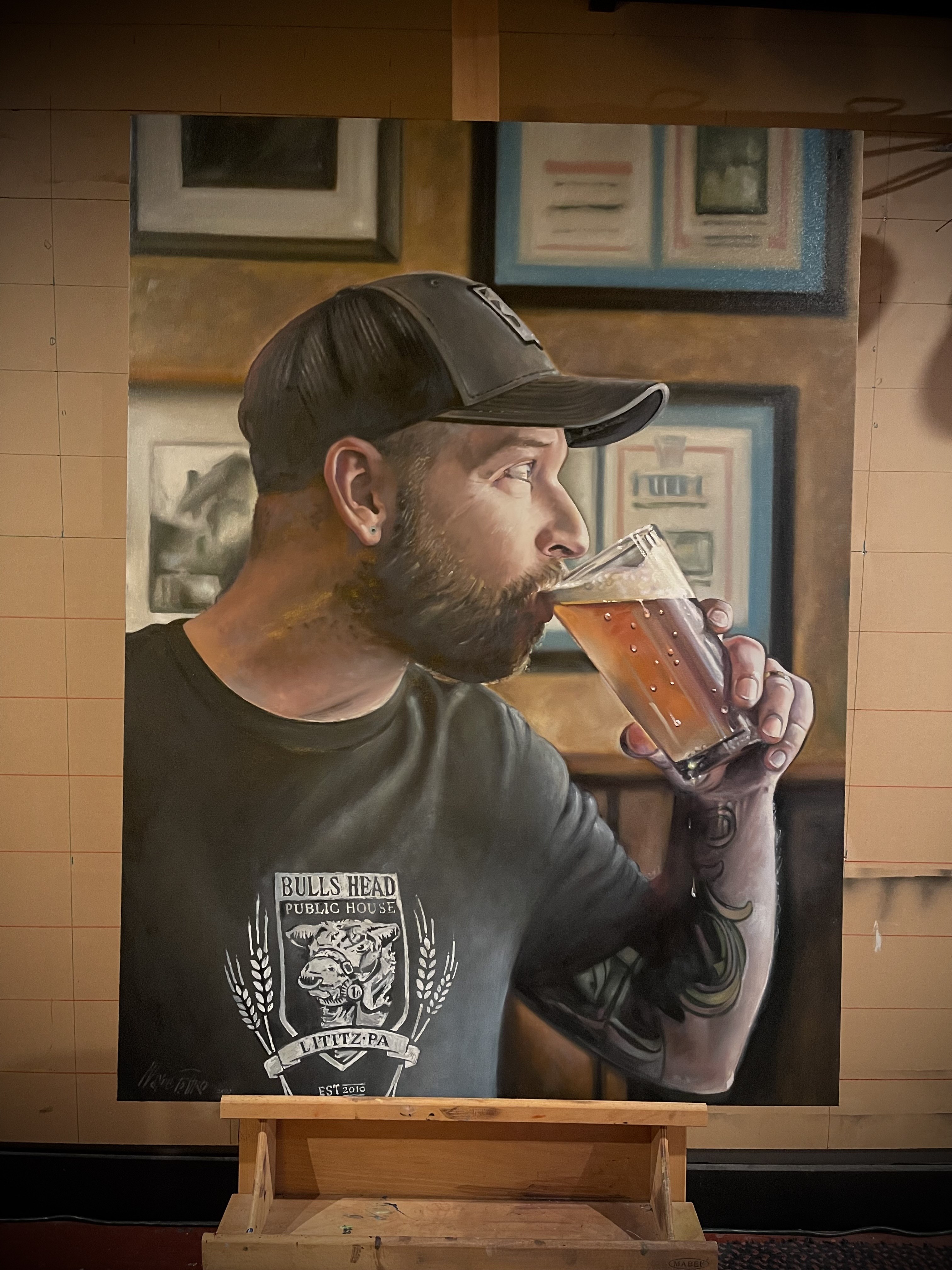 Portrait at the Easel by Wayne Fettro