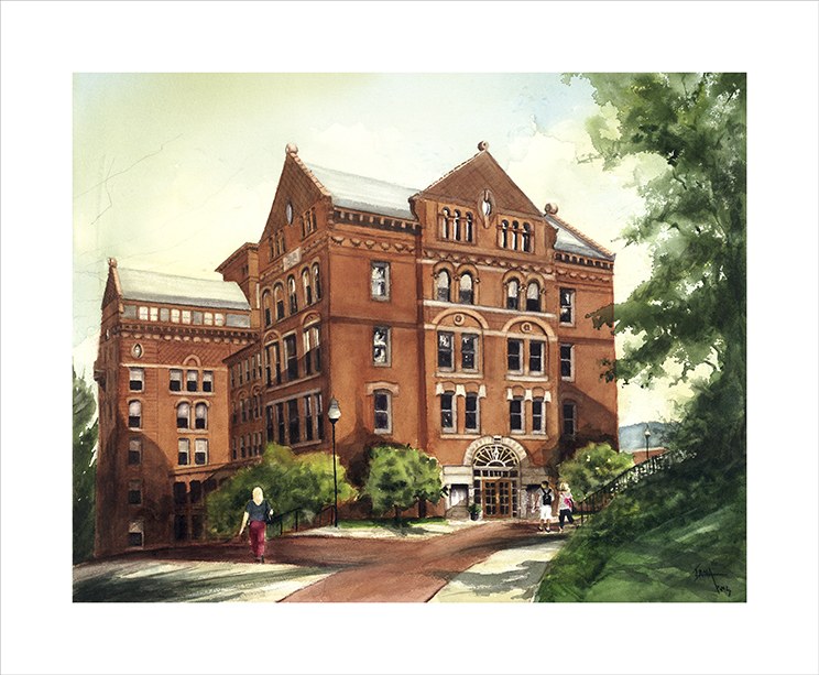 Finished fine-art print with detailed artwork and a white border