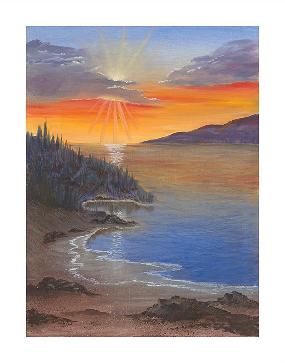 Fine-art print with rich blue and yellow color
