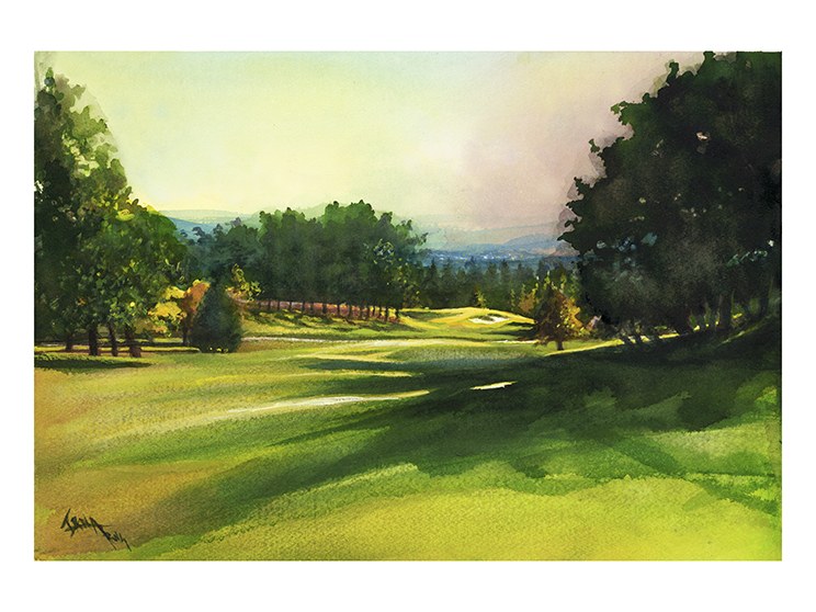 Original painting prepared for professional art scanning